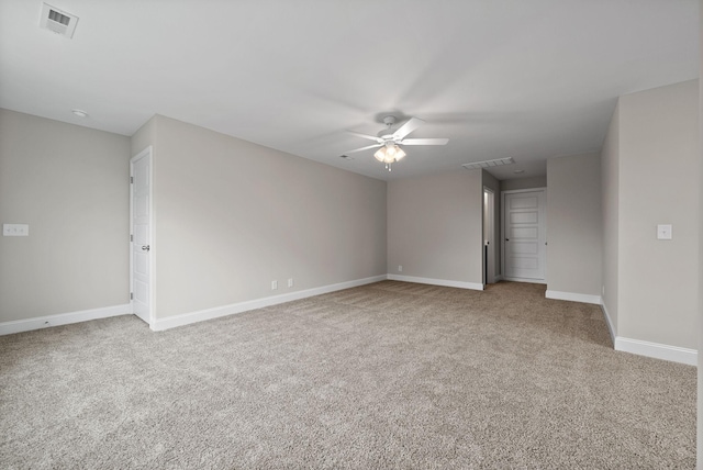 465 Herman Dr, Clarksville, TN 37042 - carpeted spare room with baseboards, visible vents, and a ceiling fan