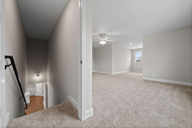 465 Herman Dr, Clarksville, TN 37042 - interior space with recessed lighting, a ceiling fan, carpet flooring, and baseboards