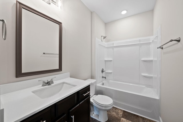 465 Herman Dr, Clarksville, TN 37042 - full bathroom featuring toilet, vanity, and shower / bath combination