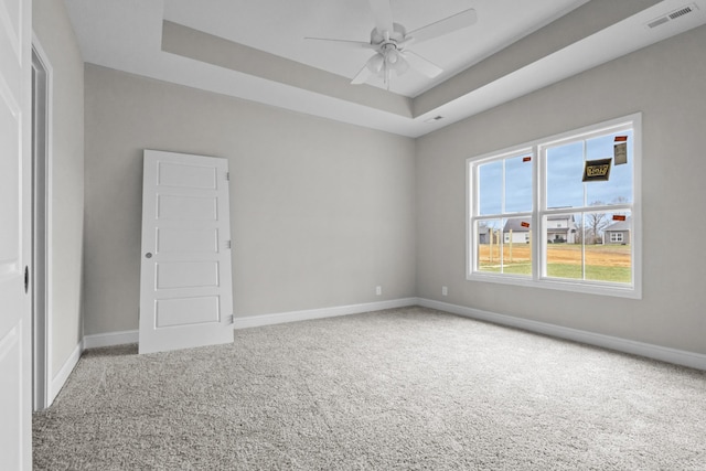 1005 Cherry Acres Dr, Clarksville, TN 37042 - empty room featuring visible vents, ceiling fan, carpet, and baseboards