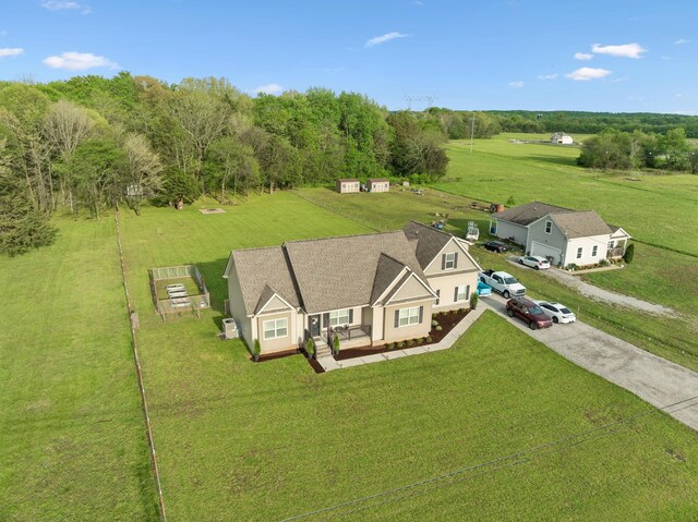 drone / aerial view featuring a rural view