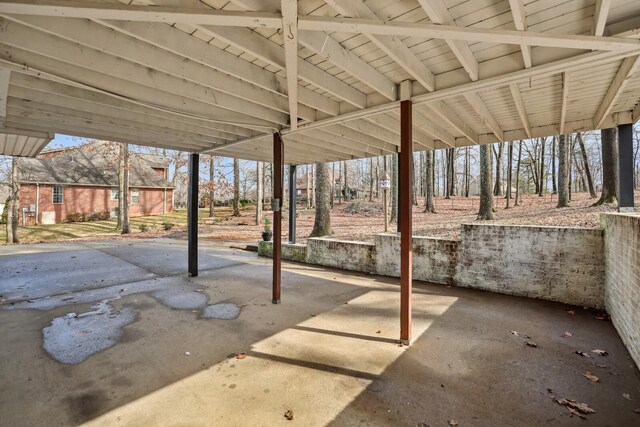 view of patio featuring a carport