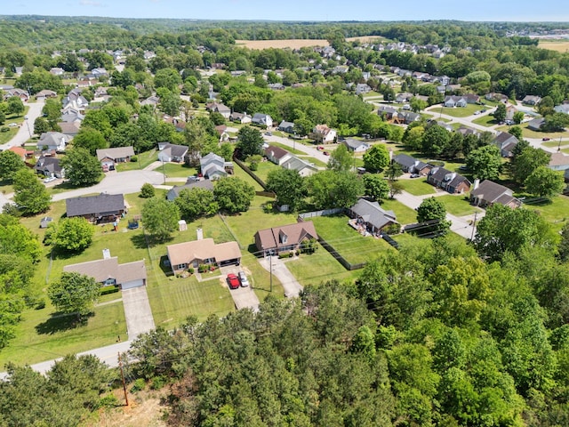 bird's eye view with a residential view