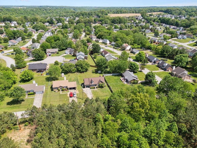 aerial view featuring a residential view