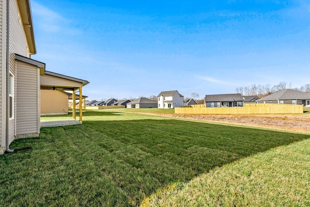 227 Donegal Dr, Clarksville, TN 37042 - view of yard with a residential view, a patio, and a ceiling fan