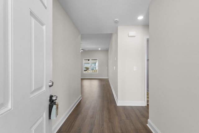235 Donegal Dr, Clarksville, TN 37042 - corridor featuring recessed lighting, baseboards, and dark wood finished floors