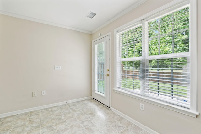 502 Village Green Cir, Murfreesboro, TN 37128 - spare room featuring crown molding and baseboards