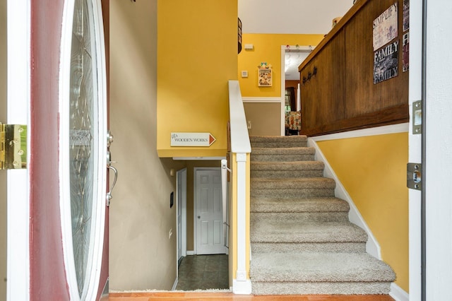 100 Treeann Ln, Ringgold, GA 30736 - stairway featuring baseboards