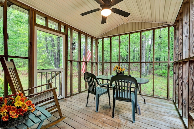 100 Treeann Ln, Ringgold, GA 30736 - sunroom with outdoor dining space and a ceiling fan