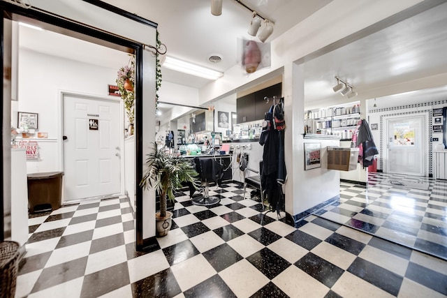 1308 Neelys Bend Rd, Madison, TN 37115 - interior space with track lighting, tile patterned floors, and visible vents