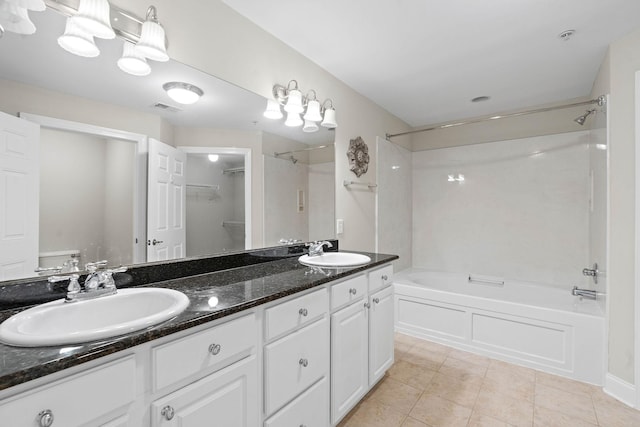 3201 Aspen Grove Dr Unit L8, Franklin, TN 37067 - full bath with a sink, tile patterned flooring, double vanity, and  shower combination