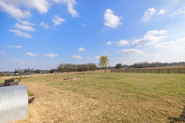 1883 Sawgrass Ln, Chapel Hill, TN 37034 - view of yard featuring fence, a rural view, and a trampoline