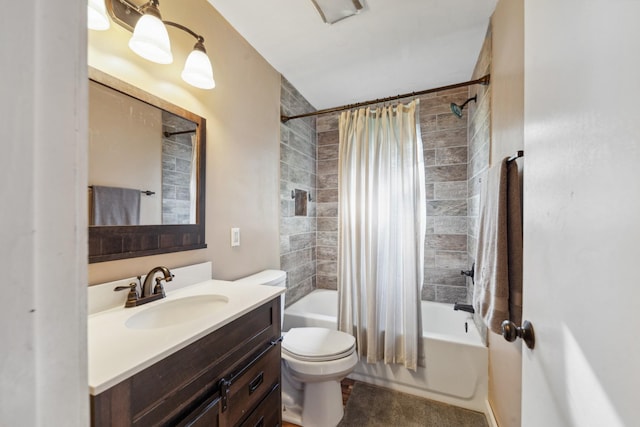 102 Lakeside Dr, Columbia, TN 38401 - bathroom with toilet, shower / bath combo, and vanity