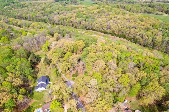 1331 Hutcheson Ln, Clarksville, TN 37040 - birds eye view of property with a forest view