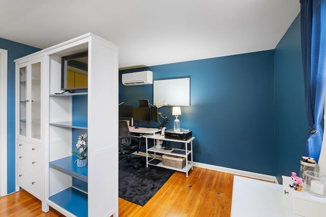 93 Hilltop Dr, Columbia, TN 38401 - office space featuring baseboards, a wall unit AC, and wood finished floors