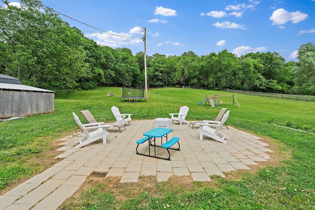 3055 Carters Creek Pike, Franklin, TN 37064 - view of patio / terrace with a trampoline