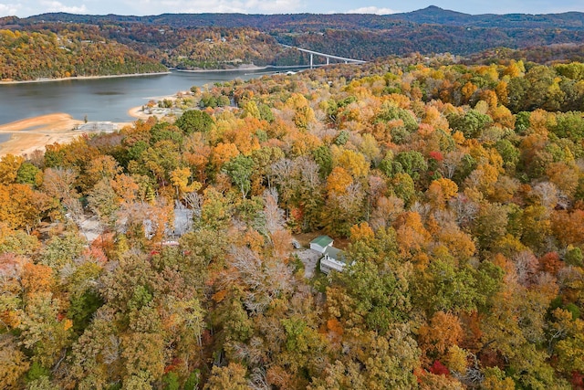 108 Lanham Ln, Monroe, TN 38573 - aerial view with a wooded view and a water view