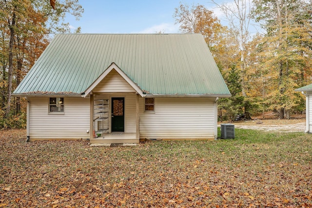 108 Lanham Ln, Monroe, TN 38573 - view of front of house with central AC unit and metal roof