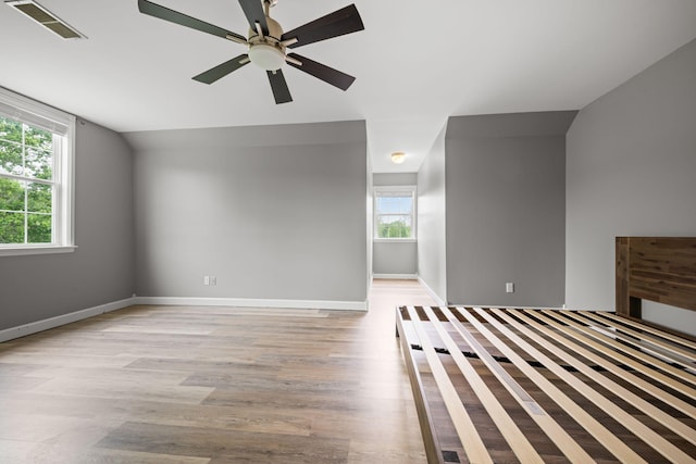 830 Blakemore Rd, Dickson, TN 37055 - unfurnished living room featuring visible vents, a ceiling fan, light wood finished floors, and baseboards