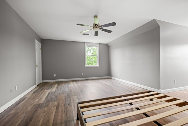 830 Blakemore Rd, Dickson, TN 37055 - empty room featuring baseboards, ceiling fan, wood finished floors, and visible vents
