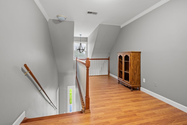 830 Blakemore Rd, Dickson, TN 37055 - interior space featuring baseboards, a notable chandelier, visible vents, and light wood-style flooring