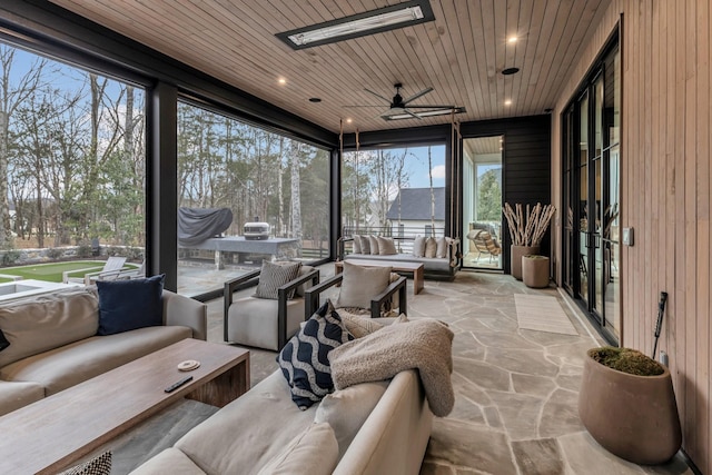 7091 Anna Dr, Brentwood, TN 37027 - sunroom with an outdoor hangout area and ceiling fan
