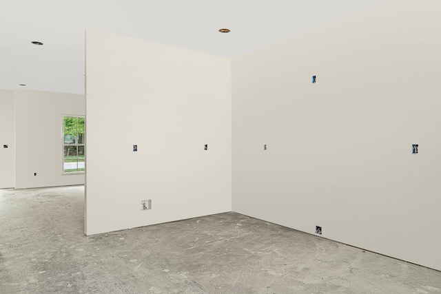 view of spare room