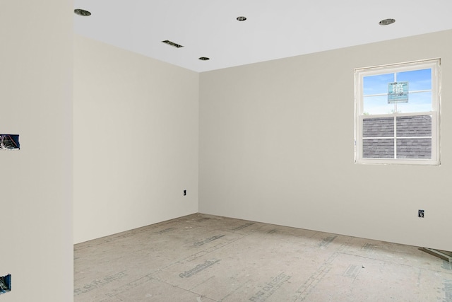 empty room featuring visible vents
