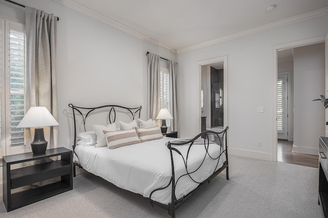 9710 Onyx Ln, Brentwood, TN 37027 - bedroom with crown molding, baseboards, and carpet