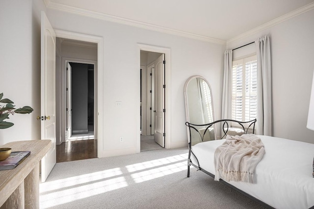 9710 Onyx Ln, Brentwood, TN 37027 - bedroom with carpet floors, ornamental molding, and baseboards