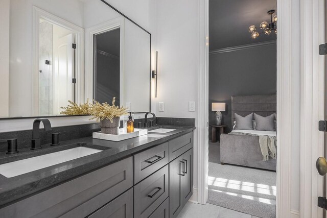 9710 Onyx Ln, Brentwood, TN 37027 - full bath featuring connected bathroom, double vanity, and a sink