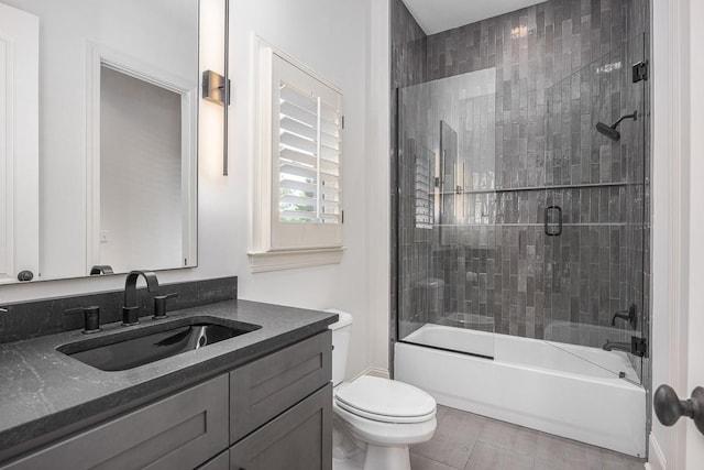 9710 Onyx Ln, Brentwood, TN 37027 - bathroom with toilet, shower / tub combination, tile patterned flooring, and vanity