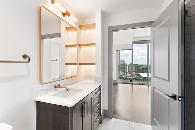 bathroom featuring vanity