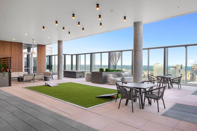 view of patio featuring outdoor dining space