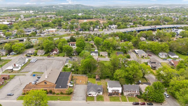 aerial view with a residential view