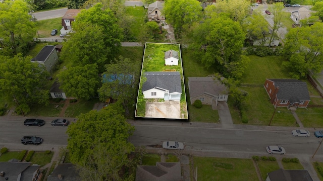 bird's eye view featuring a residential view