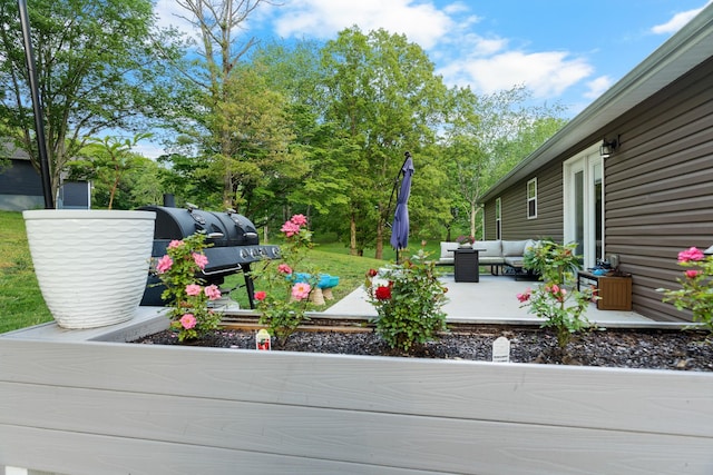 1356 Sayles Cir, Lawrenceburg, TN 38464 - view of patio / terrace with grilling area and an outdoor living space