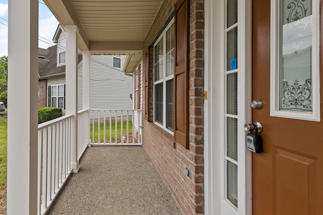 balcony with covered porch