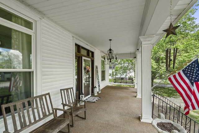 view of patio with covered porch