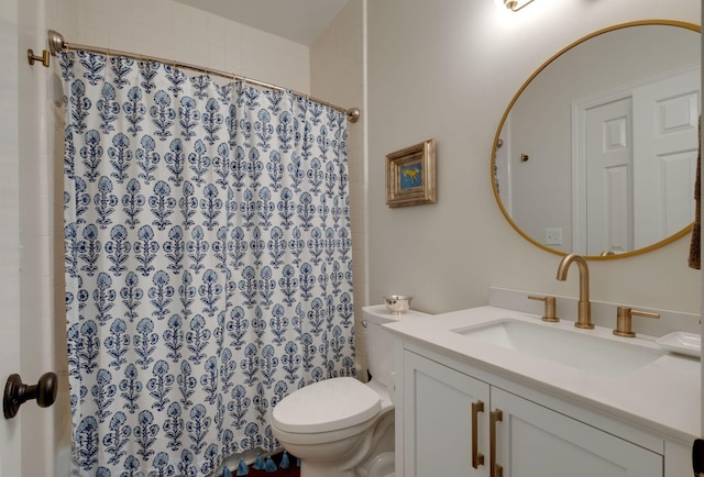 231 Westchase Dr, Nashville, TN 37205 - bathroom with vanity, toilet, and a shower with shower curtain
