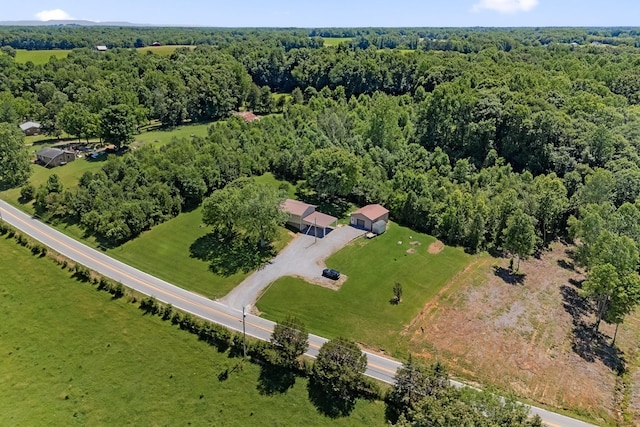 drone / aerial view with a view of trees