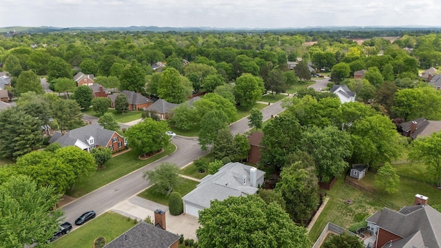 aerial view with a residential view