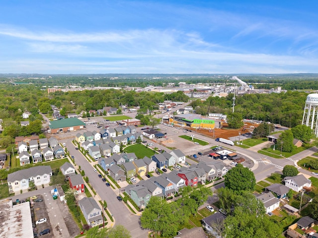birds eye view of property with a residential view