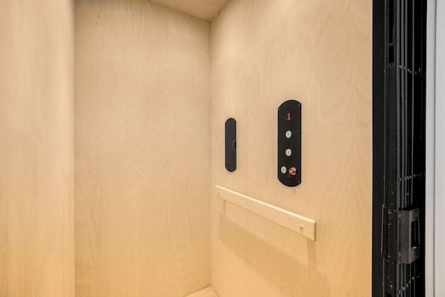 interior details with elevator