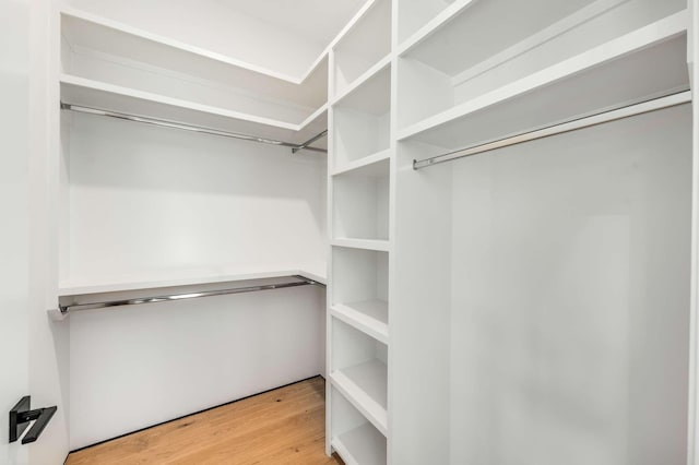 spacious closet with wood finished floors