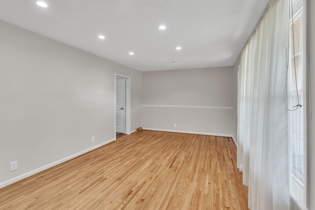4043 Marydale Dr, Nashville, TN 37207 - spare room with baseboards, light wood-type flooring, and recessed lighting