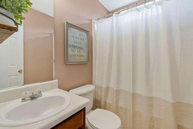 517 Wildwood Dr, Smyrna, TN 37167 - bathroom with vanity, toilet, and curtained shower