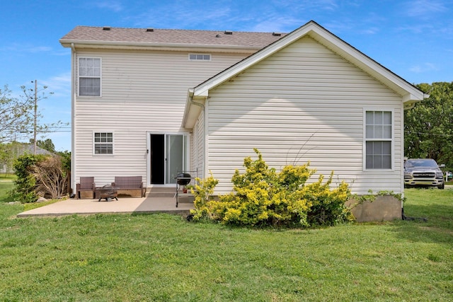 517 Wildwood Dr, Smyrna, TN 37167 - back of property with a lawn, entry steps, and a patio