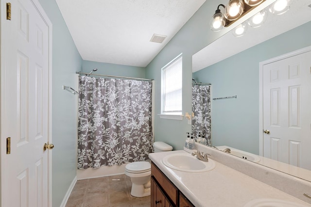 517 Wildwood Dr, Smyrna, TN 37167 - full bathroom with double vanity, toilet, visible vents, and a sink