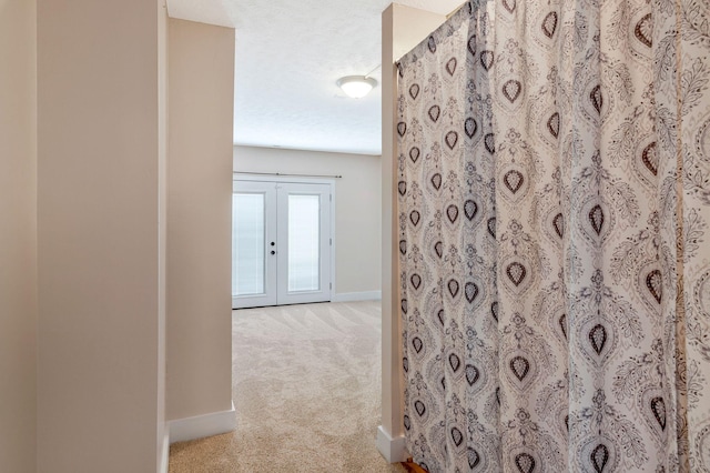 517 Wildwood Dr, Smyrna, TN 37167 - hall featuring baseboards, carpet, and french doors